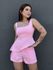 Conjunto Peplum Shorts e Blusa ROSA CLARO