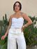 Corselet em Tricot Decote Coração OFF WHITE