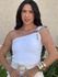 Blusa Nula Manga Tricot com Detalhe em Ferragem OFF WHITE