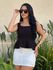 Blusa Peplum em Tricot Modal PRETO
