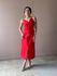 Vestido Midi Poliana em Alfaiataria VERMELHO