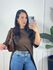 Blusa Túnica Melina Marrom
