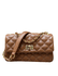Bolsa Lavínia Couro Caramelo com Ferragens Dourada
