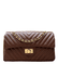 Bolsa Kiara Média Chevron Couro Marrom 