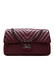 Bolsa Kiara Média Chevron Couro Cabernet Grafite