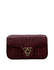 Bolsa Giulia Couro Croco Cabernet com Ferragens Douradas