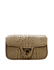 Bolsa Giulia Couro Croco Nude com Ferragens Douradas