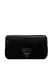 Bolsa Giulia Couro Croco Preto com Ferragens Grafite