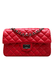 Bolsa Kiara Média Couro Vermelho Ferragem Grafite