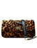 Bolsa Lavínia Couro Animal Print Onça com Preto