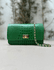 Bolsa Livia Couro Croco Verde