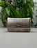 Bolsa Livia Couro Croco Metalizado Prata Velho
