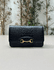 Bolsa Luna Couro Croco Preto