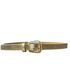 Cinto Pavia Couro Croco Ouro Light Metalizado