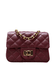 Bolsa Kiara Pequena Couro Cor Cabernet com Ferragens Douradas