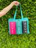 Bolsa Praia Silicone 3 Bolsos Turqueza