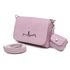 Bolsa Carteira Feminina Com Alça Rosa Croco