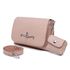 Bolsa Carteira Feminina Com Alça Nude Croco 