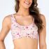 SUTIÃ TOP COM BOJO REMOVIVEL ESTAMPA FLORAL CHOCOLATE
