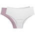 Kit Calcinha Basic 100% AlgodÃo Branco/rosa Retro