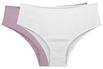 KIT CALCINHA BASIC 100% ALGODÃO BRANCO/ROSA RETRO