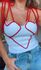 Cropped Tricot Coração Vermelha