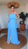 Vestido Tangerina Chiclé Azul Claro