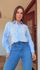 Camisa Bordada Anne Azul Claro