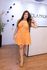 Vestido Aurora Curto em Lese Laranja | Leveza e Delicadeza para Momentos Especiais 