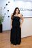Vestido Georgina Longo Crepe Seda Preto | Decote com Amarração, Cintura Marcada e Babado – Elegância e Versatilidade do 36 ao 44