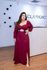 Vestido Longo Kênia em Crepe Seda Marsala | Elegância Moderna com Costas Abertas e Fenda Sofisticada (36 ao 44)