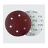 Pac 5 Discos De Lixa 150 225MM 6 Furos NAUBER