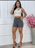 Shorts elegância cinza 