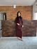 Vestido Longo Drapeado - MARROM