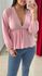 Bata Manga Longa Peplum Xadrez - ROSA