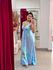 Vestido Longo Estampado - AZUL