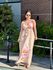 Vestido Longo Estampado - NUDE