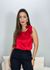Blusa Acetinada Betina Vermelho