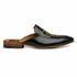 Mule Masculino Preto Brasão Sola de Couro