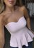 Top Tricot Tomara que caia Peplum