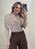 Blusa Tricot Gola Removível 