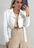 Jaqueta Cropped Couro fake