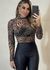 Blusa Tule estampa Piton