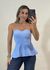 Top Tricot Tomara que caia Peplum