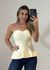 Top tricot tomara que caia Peplum