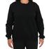 Blusa Avulsa Moletom Feminino Gola Careca Preto