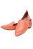 Mocassim Feminino Confort Bico Fino em Couro Coral