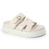 Sandália Papete Feminina Sola Alta Sintético Off White