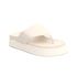 Sandália Papete Feminina Flatform de Dedo Sola Alta Off White