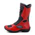 Bota Motociclista Couro Legítimo Vermelho e Preto